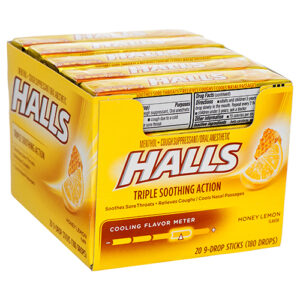 HALLS Relief Honey Lemon Cough Drops